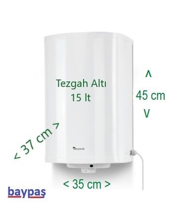 baymak 15 litre termosifon ölçüler