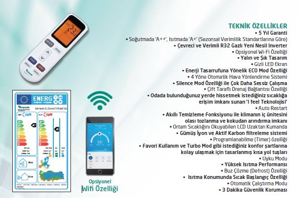 baymak elegant prime klima özellik