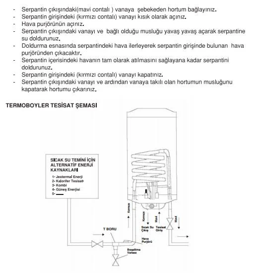 Baymak Termoboyler Bağlantı Şeması
