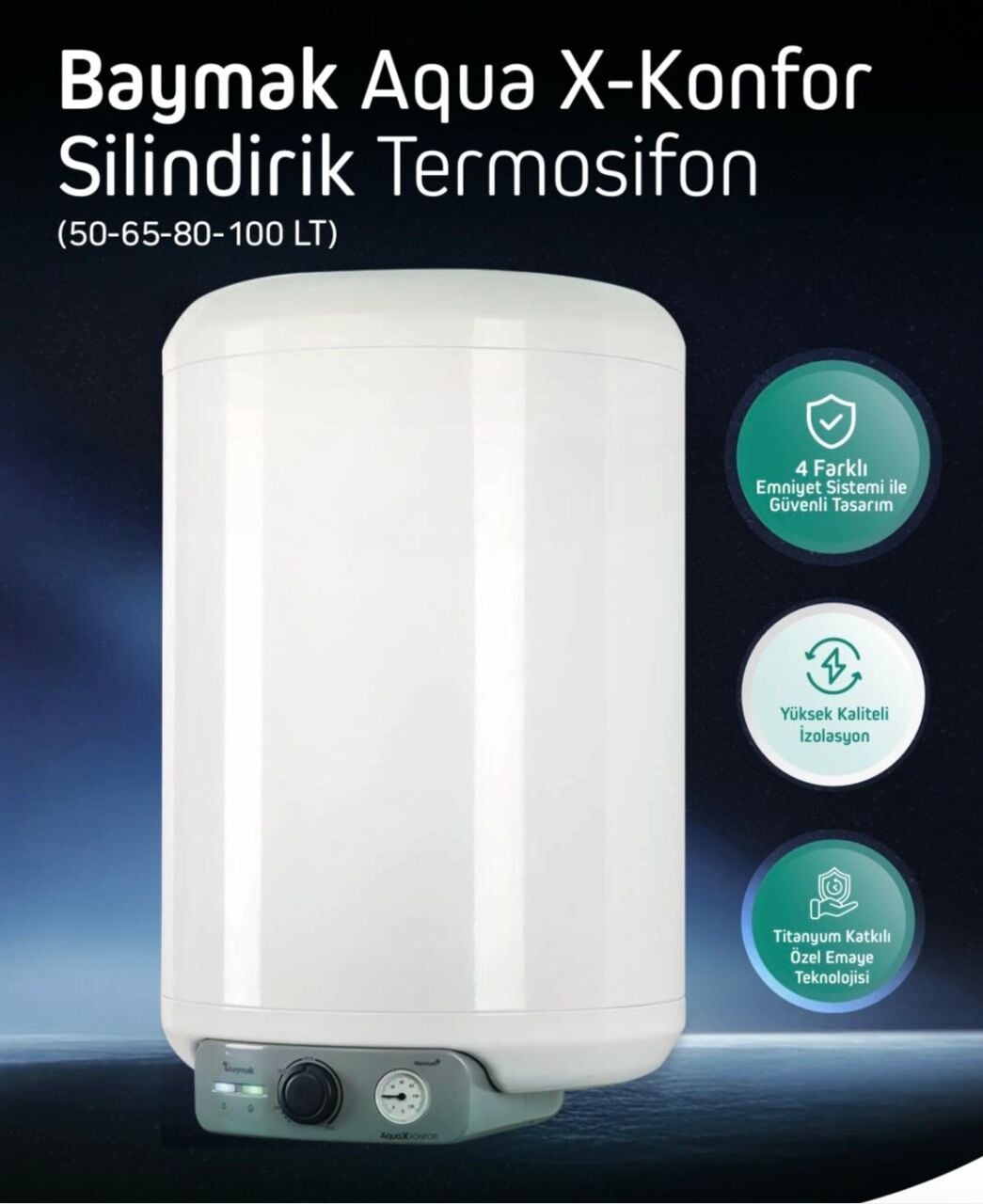 Baymak AquaXkonfor Termosifon - Yeni Model