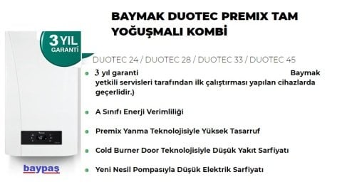 Baymak Duotec 45 Tam Yoğuşmalı Kombi