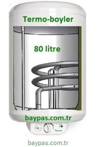 Termoboyler 80 lt Elektrik + Kalorifer