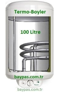 Termoboyler 100 lt Elektrik + Kalorifer